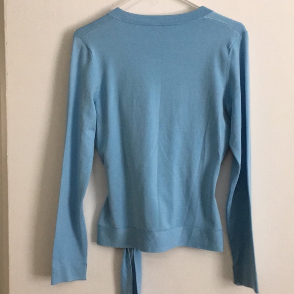 Ann Taylor blue tie sweater - Picture 3 of 4
